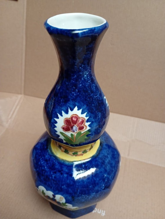 Image 1 of Vintage Boch Frères Keramis Double-bellied Vase – Faience (ca. 1953)