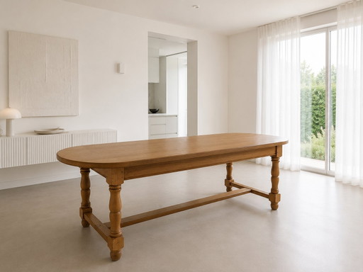Solid oak farmhouse table 2.20m