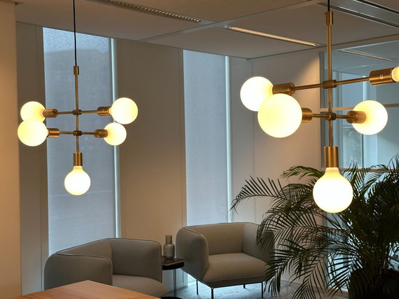 3x Bolia Piper Lounge Hängelampe, 5-armig, Messing, 365° Nord – Pendelleuchten, Brass, Metal (photo 3 of 5)