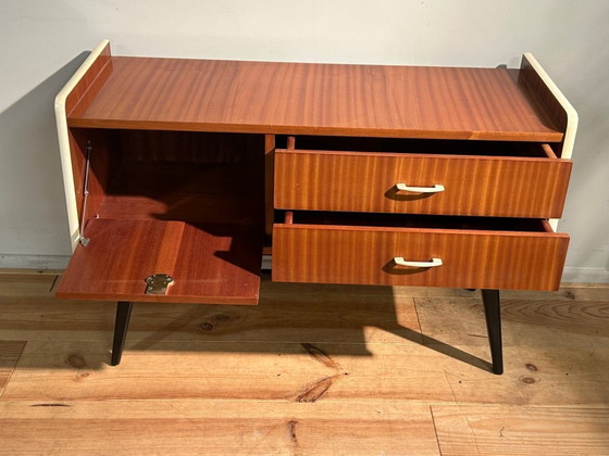 Image 1 of Prachtig vintage rockabilly tv meubel & 2 kastjes