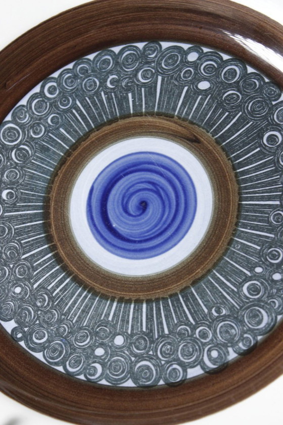 Image 1 of 5 „Amanda“-Teller, entworfen von Christina Campbell für Rörstrand, Schweden, 1970er Jahre