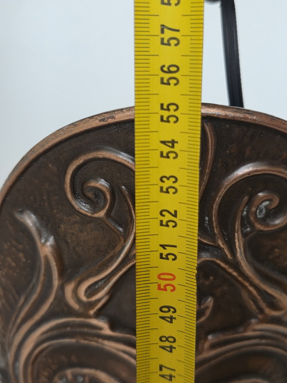 Vintage Nederlandse paraplubak/kolenkit van koper en messing met reliëf – Copper, Brass (photo 14 of 15)