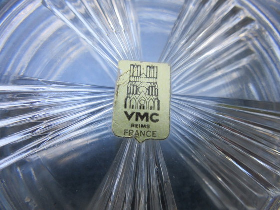 Juego de 4 posavasos de cristal VMC Reims France, posavasos de cristal estilo Crystal, vajilla con diseño de (photo 8 of 9)