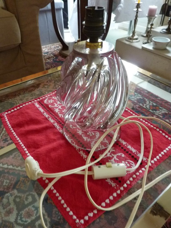 Image 1 of lampada da tavolo in cristallo ritorto
