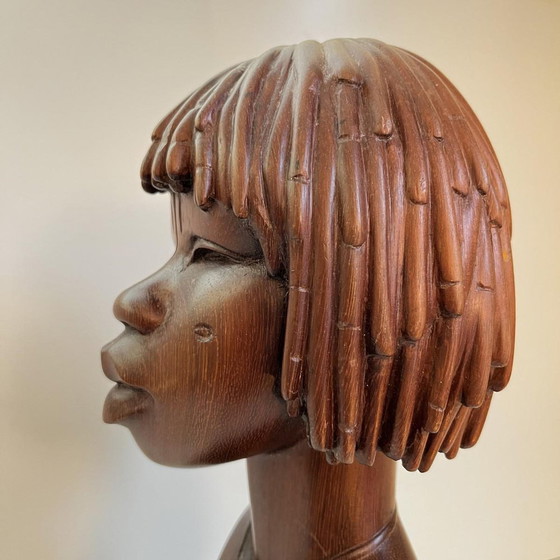 Africanist Sculpture in Palm Wood, 1950 – Art Deco (photo 5 of 13)