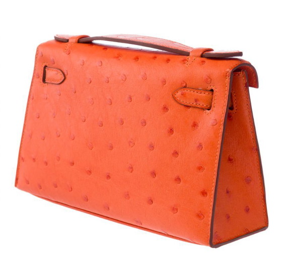 Image 1 of Sac HERMES Kelly Mini en Cuirs exotiques Orange - 103364