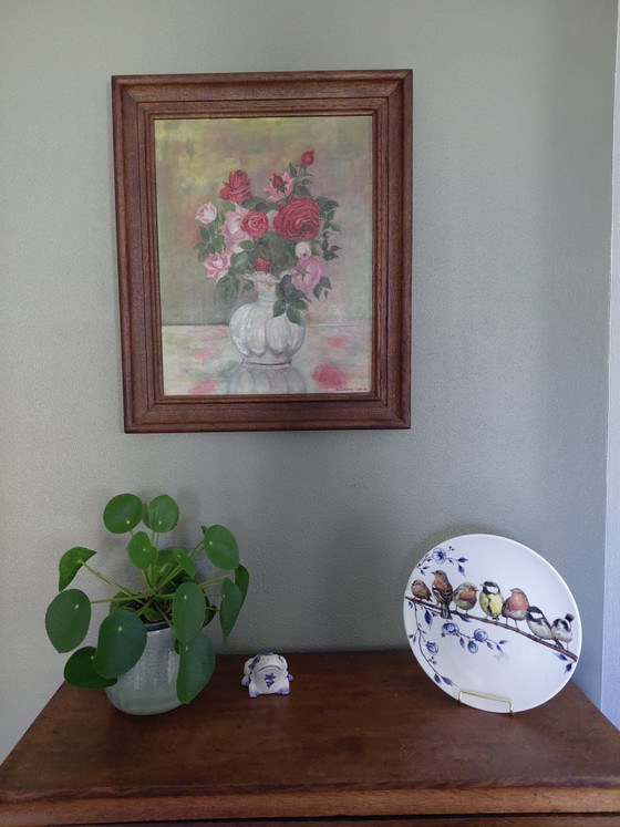 Image 1 of Vintage painting vase flowers from Lierssum