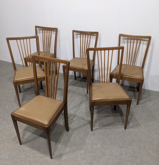 Image 1 of Set Of Six Chairs, 50S.  