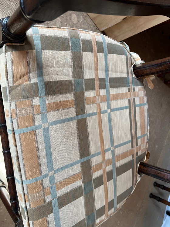 6 sedie da pranzo RAC con braccioli – Tessile, Legno (photo 4 of 6)