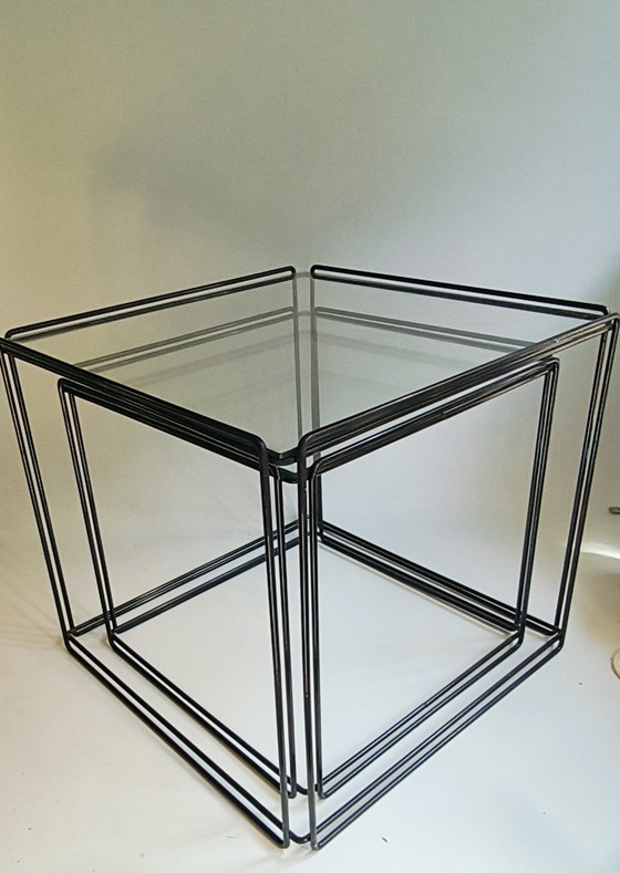 Image 1 of Set Of 2 Black Max Sauze Isocele Cube Side Table