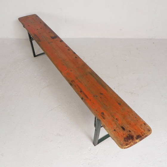 Image 1 of Klappbank, Klappbank für die Terrasse, 215 cm lang, 1960er Jahre