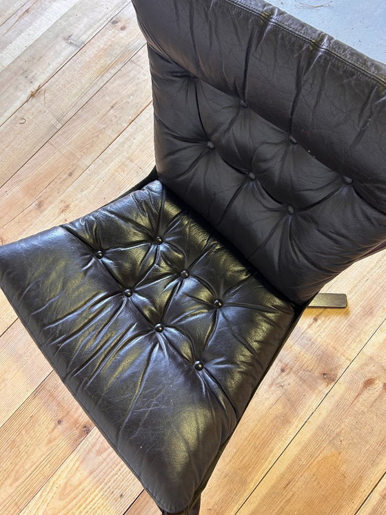 Fauteuil Falcon de Sigurd Ressel, 1970 – Vatne Møbler, Leather, Metal (photo 4 of 7)