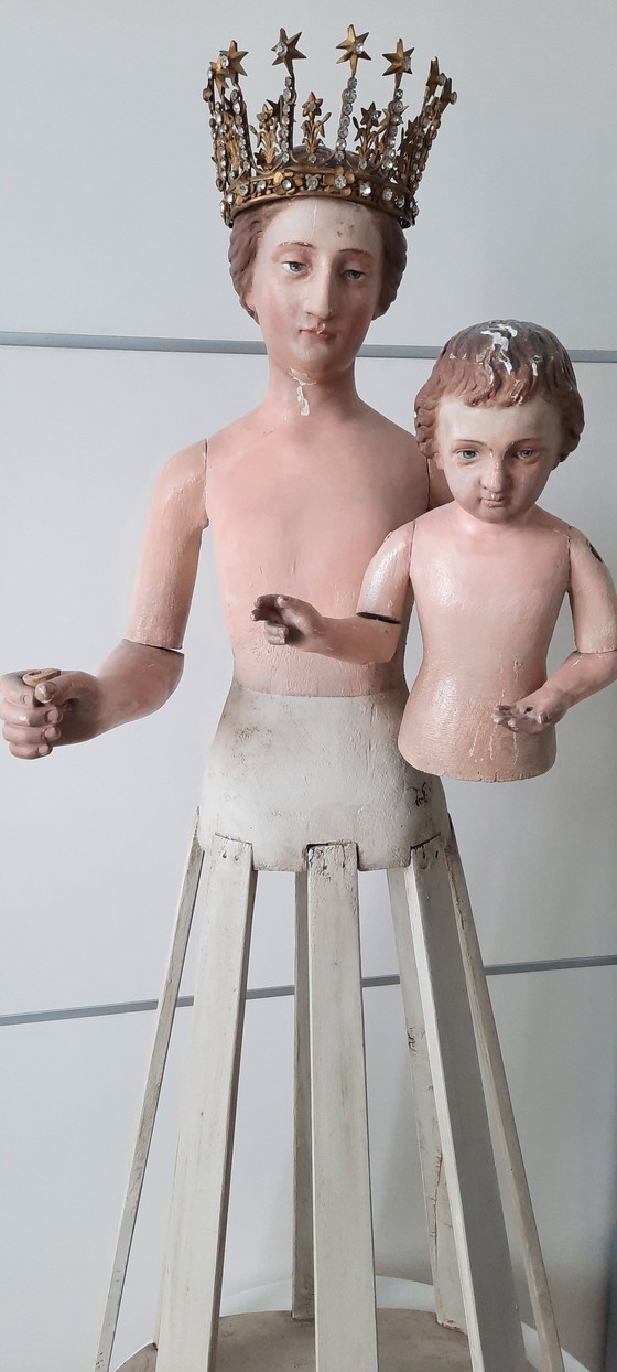 Image 1 of Belle Vierge à l'Enfant du XIXe siècle