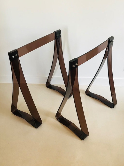 Altuglas schragen x2 door Michel Dumas, Frankrijk 1970