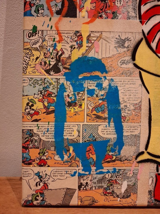 Image 1 of Koen betjes Krusty the clown x mcdonalds x banksy mashup painting