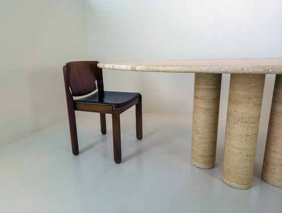 Image 1 of Mario Bellini – Il Colonnato – Italiaanse travertin eettafel, ca. 1980