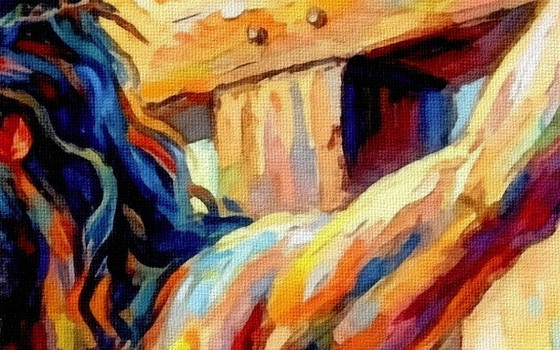 Image 1 of The Grace of Jesus Christ / Impressionist painting (60x60 cm)