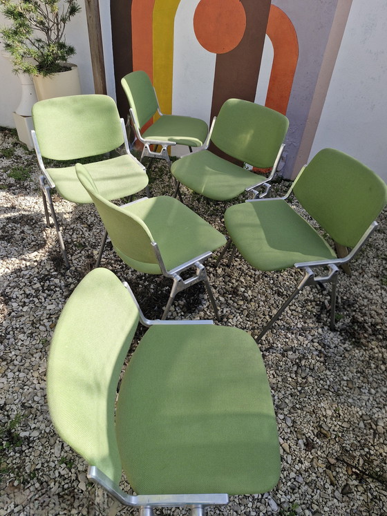 Image 1 of 🍏 series of 6 DSC 106 Chairs Giancarlo Piretti / Anonima Castelli, 1965, 70 Stamped