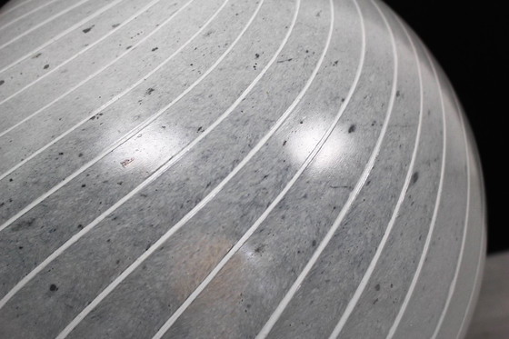 Image 1 of Mid Century Murano tafellamp met draaikolk en chromen voet