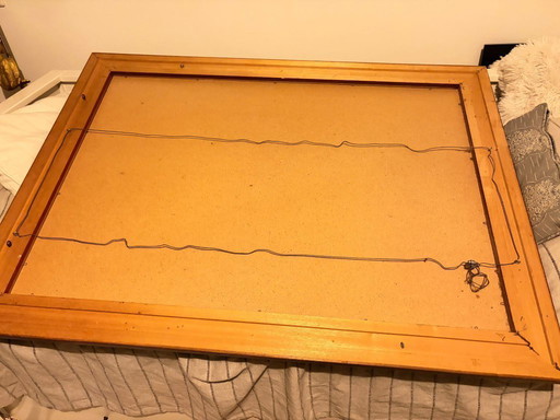 Large classic mirror with a gold-colored ornamental frame – statement piece