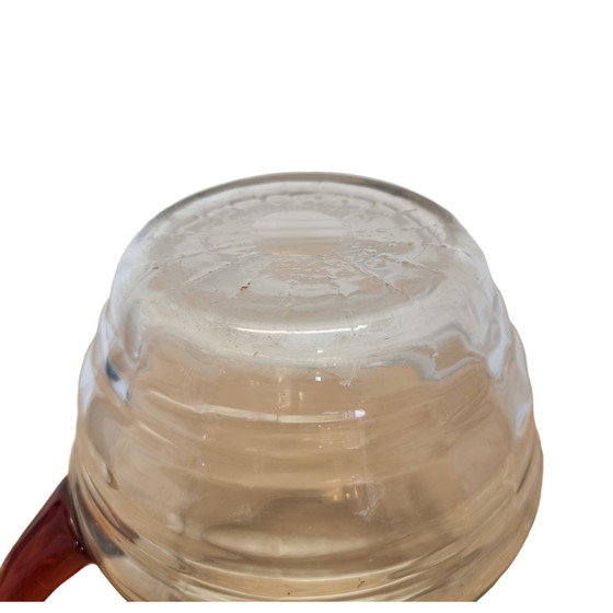 Image 1 of Vintage Design Water Carafe With Amber Glass