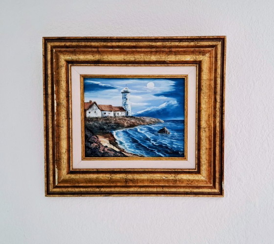Image 1 of M.WILSON - Lighthouse - Artist's painting