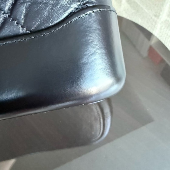 Image 1 of Chanel Gabrielle Small - Quilted Aged Calfskin Black Two-tone Gold Hardware