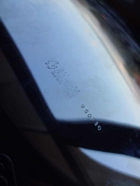 Image 1 of Caja de bombones Alessi Peyrano, lata de acero inoxidable Mendini de los años 90