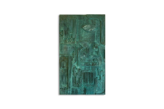 Image 1 of Victory of Segonzac. Carved and coppered triptych panel. Contemporary
