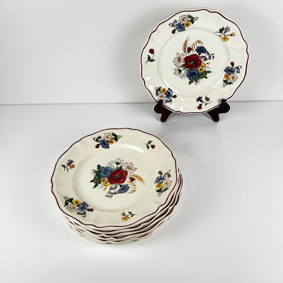 Set of 8 "Agreste" Sarreguemines Dinner Plates, 20th Century – Crockery, Ceramic (photo 2 of 11)