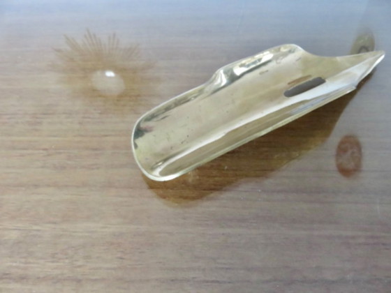 Image 1 of Federförmiger Stifthalter aus Messing, Frankreich, 1970