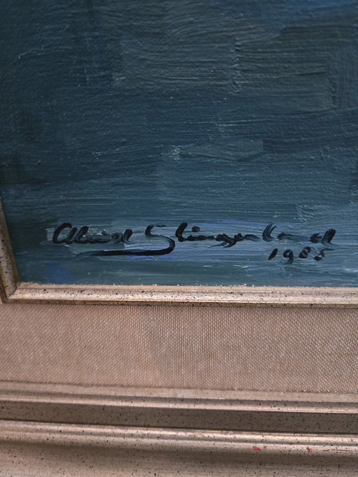 Painting Aleid Slingerland 1985 Pot Begonia