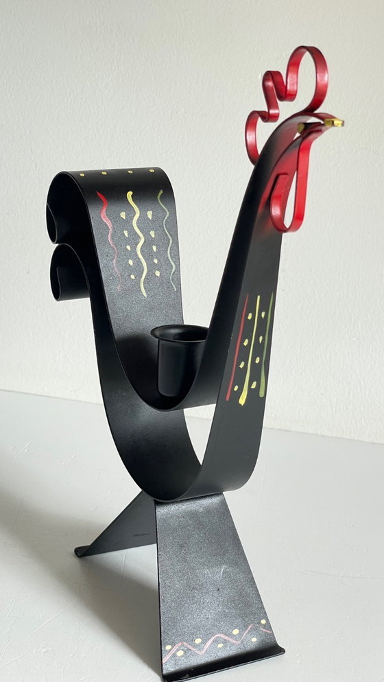 Image 1 of Candelabro vintage svedese a forma di gallo