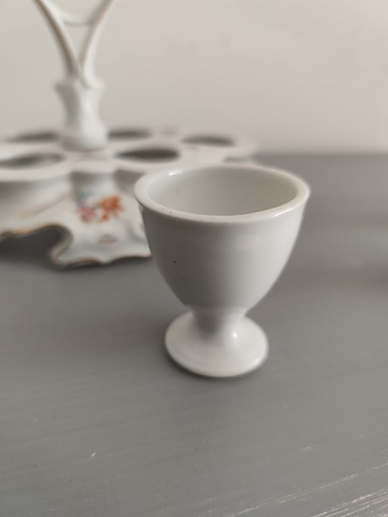 Image 1 of Set of 6 egg cups and serving tray