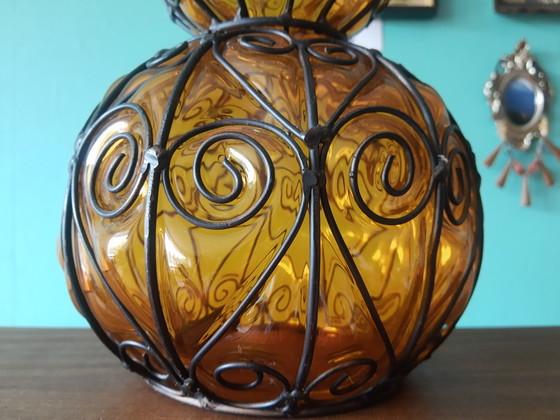Image 1 of Amazing 60s one-of-a-kind brutalist hand-blown Murano/Venetian candlestick