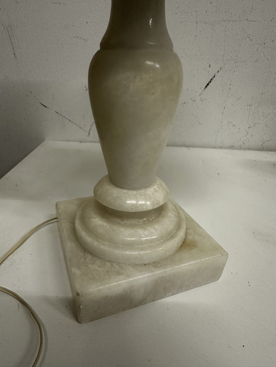 Image 1 of Vintage 70's Alabaster Lamp H 39 Cm