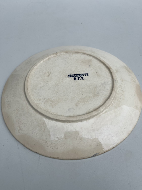 Image 1 of B.F.K. piatto antico BOCH 1880-1920 PAQUERETTE