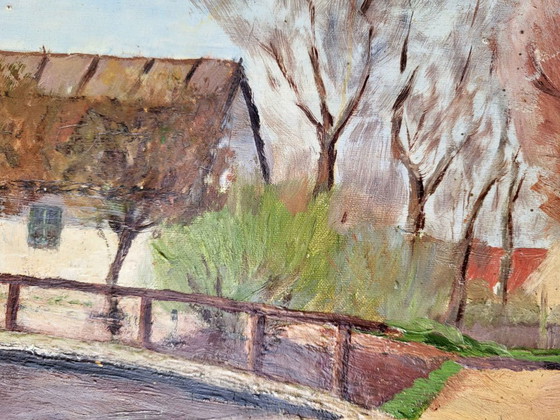 Original Double-Sided Oil Painting - Mid-Century – Paintings & Drawings, Canvas (photo 10 of 12)