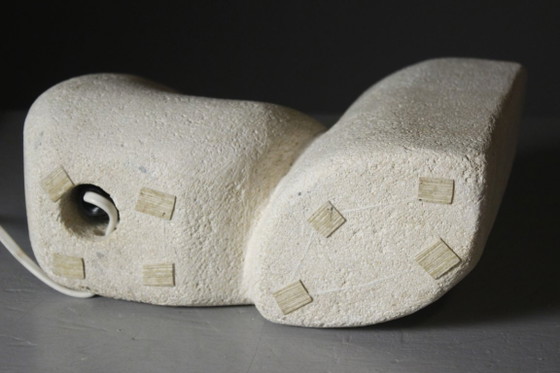 Sculptural vase lamp in carved Gard stone 1970s design Albert Tormos – Table lamps, Mid Century Modern (photo 12 of 12)