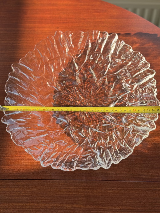 Image 1 of Bol en verre vintage avec texture de glace de Walther Glass Germany