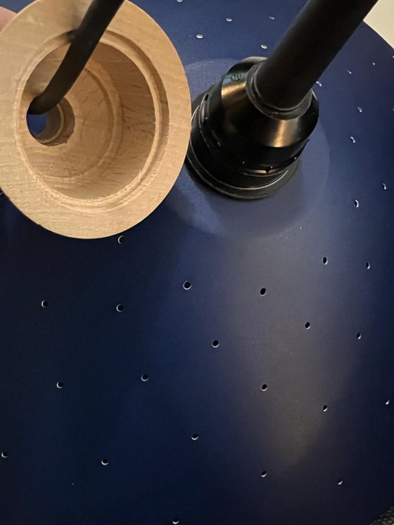 Image 1 of Herda B.V. hanglamp – jaren ’60/’70 – staal, massief hout – uitzonderlijke staat