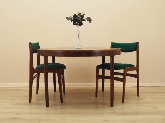 Image 1 of Round rosewood table, Danish design, 1960s, designer: Harry Østergaard, manufacturer: Randers Møbelfabrik