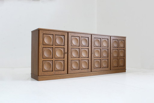 Vintage Brutalist Sideboard 1970s Gerhard Bartels