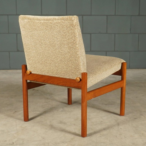 Set da salotto danese – Due poltrone con tavolino – Anni '70 – Textile (photo 10 of 19)