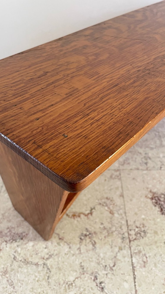 Image 1 of Geometrische wandplank massief eiken VINTAGE