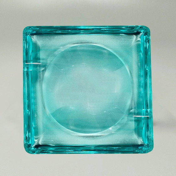 Jaren 70 Mid-Century Aquamarijn Asbak van Fontana Arte. Gemaakt in Italië – Glazen & Karaffen, Crystal (photo 6 of 7)