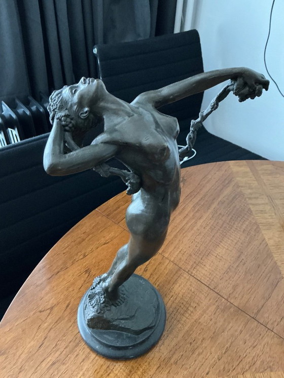 Image 1 of Beautiful bronze statue by Freymout "exceptionally beautiful" ART NUVEAU 1920