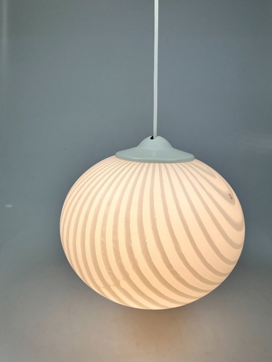 Image 1 of Suspension vintage, motif tourbillon/zèbre, Peill & Putzler, Allemagne, années 1970