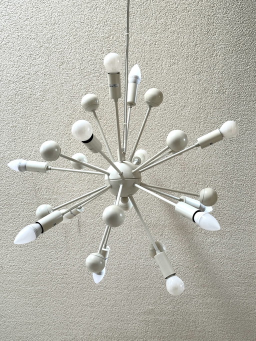 Lampadario atomico Sputnik vintage - Icona degli anni '80 | Altezza regolabile