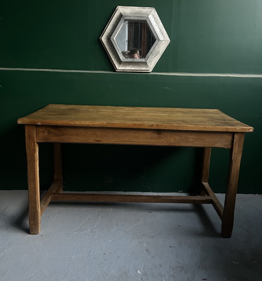 Authentic Solid Oak Farmhouse Table - 2 Drawers